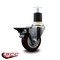 Service Caster 3.5'' Maroon Poly Swivel 1-7/8'' Expanding Stem Caster with Brake SCC-EX20S3514-PPUB-MRN-PLB-178 - alternate 3